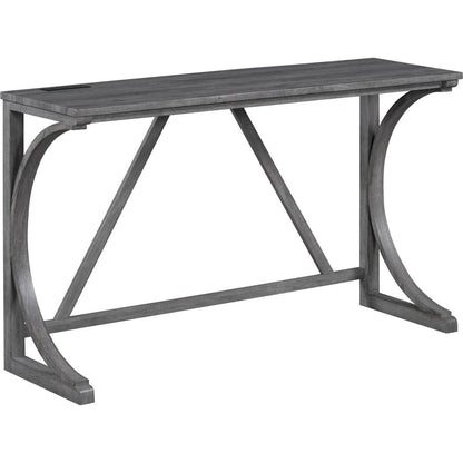 Bar Table Set with Power Outlet, Bar Table and Chairs Set, 4 Piece Dining Table Set, Industrial Breakfast Table Set, for Living Room, Dining Room, Game Room