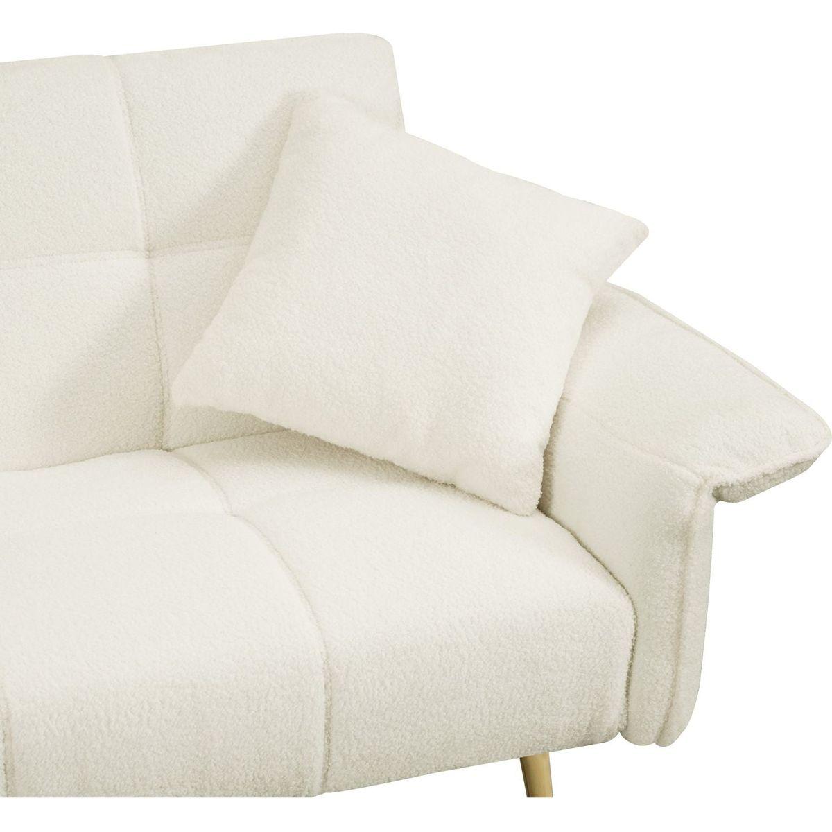 70.1 "futon sofa bed, convertible double sofa bed with folding armrests for living rooms and small Spaces