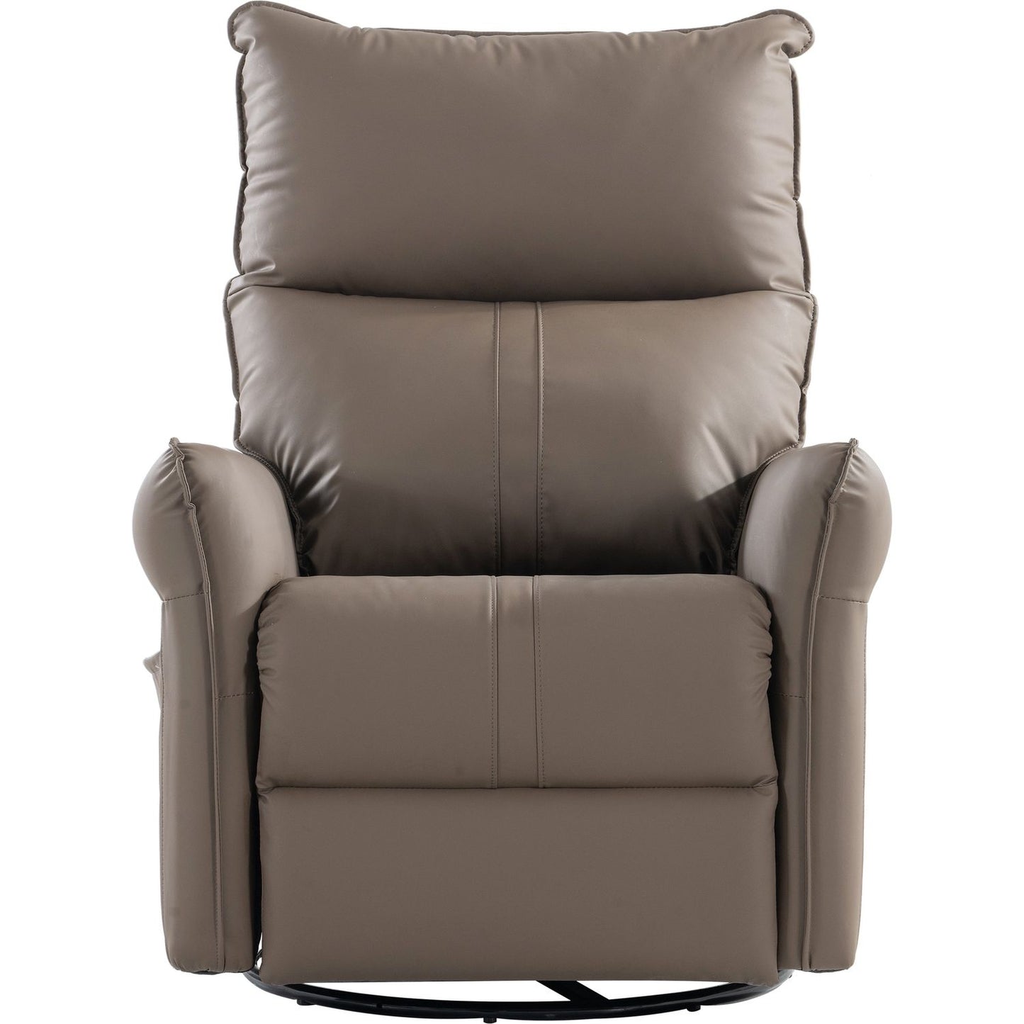 Rocking Recliner Chair,360 Degree Swivel Nursery Rocking Chair,Glider Chair,Modern Small Rocking Swivel Recliner Chair for Bedroom,Living Room Chair Home Theater Seat,Side Pocket(Brown)