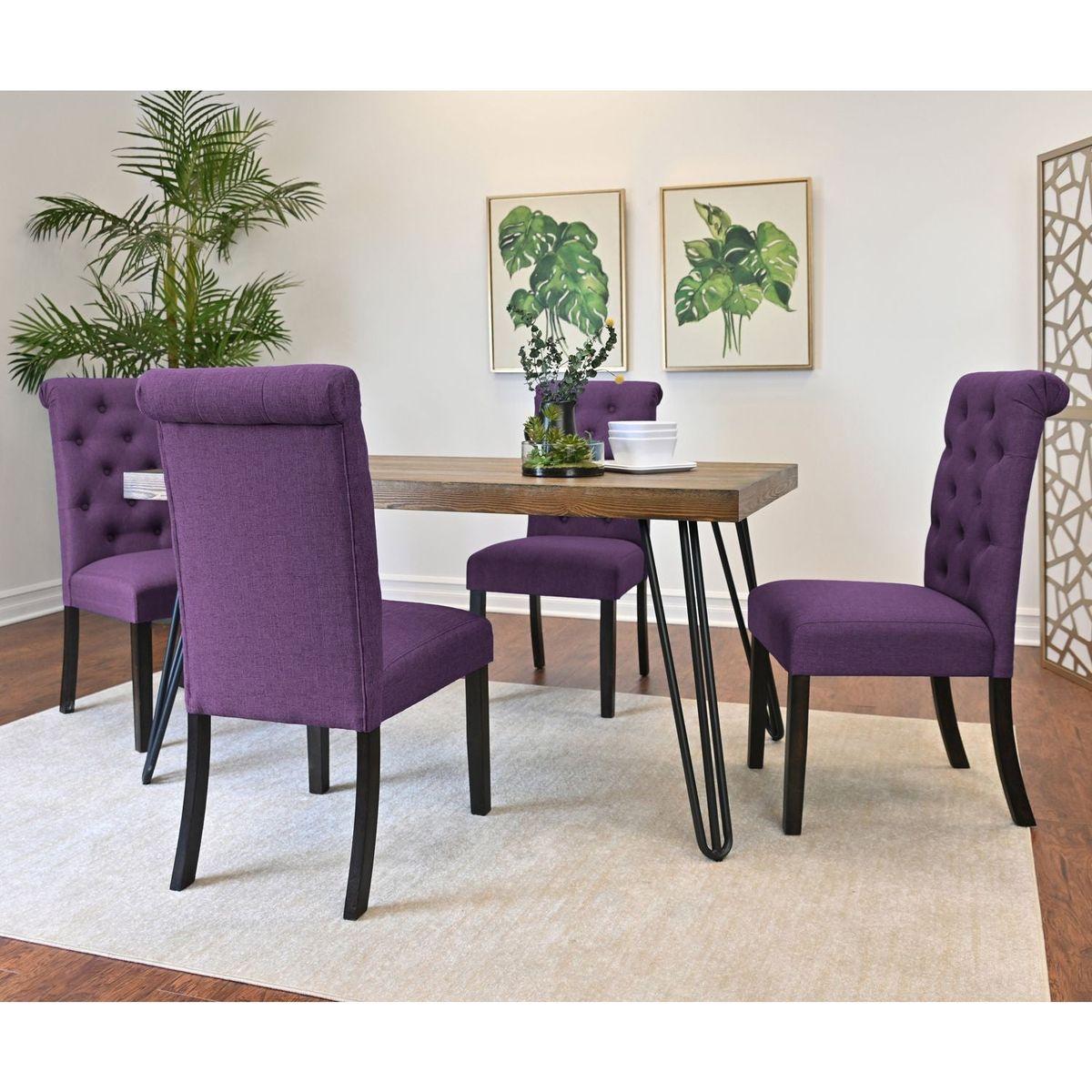 Ashford 5-Piece Dining Set, Hairpin Dining Table with 4 Chairs, 4 Color Options - Streamdale Furniture