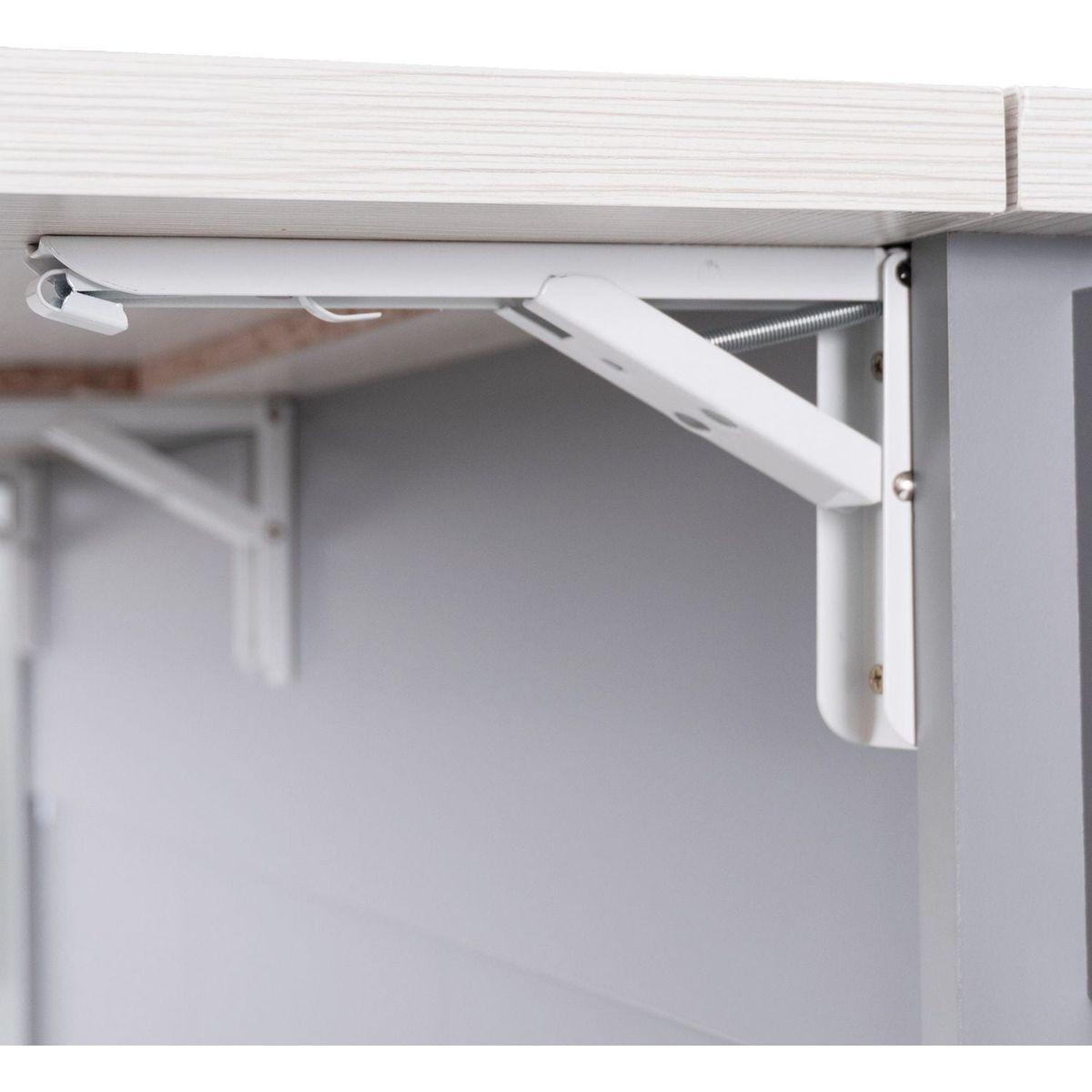 Kitchen Island with Trash Can Storage Cabinet, Kitchen Cart with Drop Leaf, Spice Rack, Towel Rack and Drawer, Rolling Kitchen Island on Wheels with Adjustable Shelf, Grey