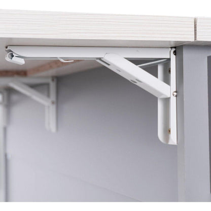 Kitchen Island with Trash Can Storage Cabinet, Kitchen Cart with Drop Leaf, Spice Rack, Towel Rack and Drawer, Rolling Kitchen Island on Wheels with Adjustable Shelf, Grey