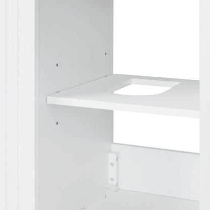 20" Bathroom Vanity with Sink, Bathroom Vanity Cabinet with Two-tier Shelf, Adjustable Shelf, Solid Wood and MDF, White