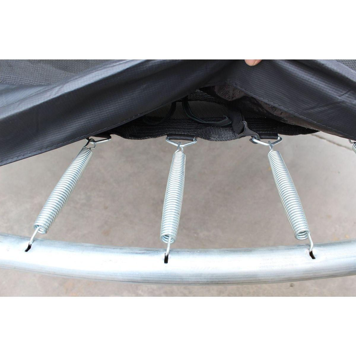 8FT Trampoline with Safety Enclosure Net, Outdoor Trampoline with Heavy Duty Jumping Mat and Spring Cover Padding for Kids and Adults