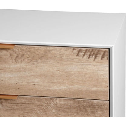 Wooden Tall 4 Drawer Dresser,Chest of Drawers with 4 Metal Legs, Anti-Tipping Device for Bedroom,Living Room