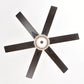 52 Inch Indoor Modern LED Ceiling Fan with Light and Remote Control, Reversible 5 Blades, Reversible Motor - (Matte Black)