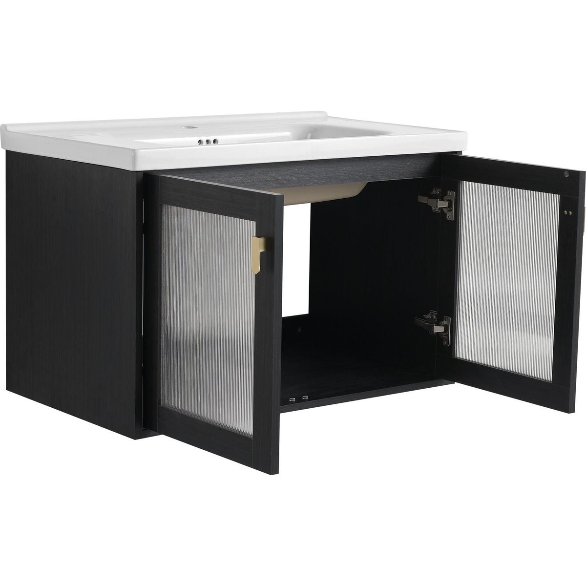 32 Inch Wall-Mounted Bathroom Vanity With Sink, For Small Bathroom (KD-Packing)