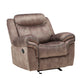 Zubaida Glider Recliner, 2-Tone Chocolate Velvet