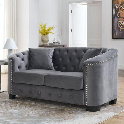 3-seater + 2-seater Combination sofa.Velvet Grey