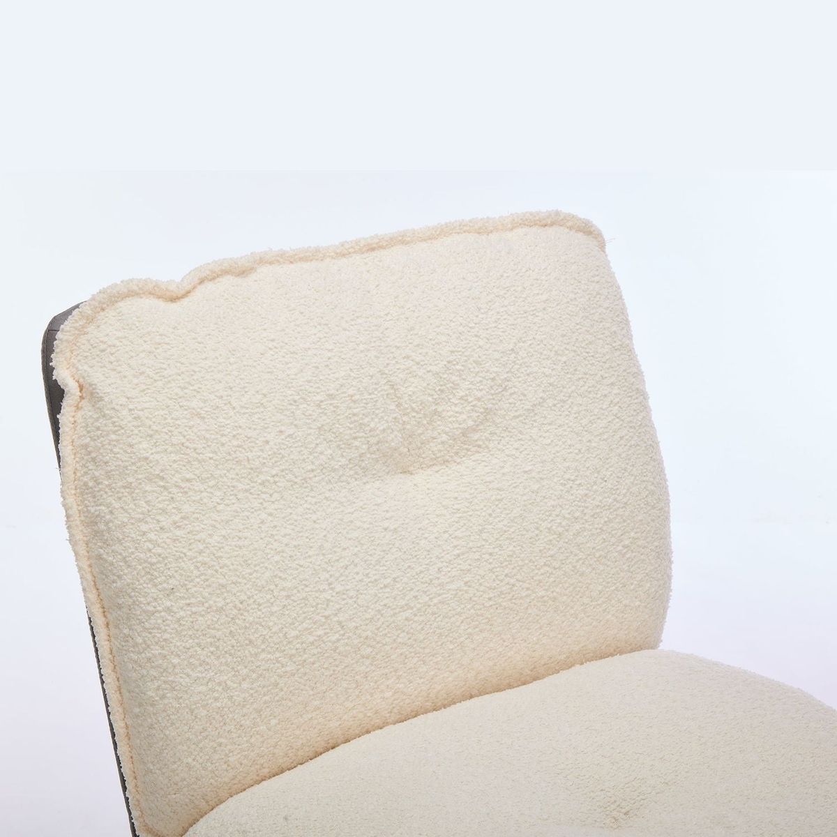 Oversize Seat Cirss Cross Chair with Wheels, Elegant Design Computer Chair, Adjustable Height 360 Rolling Swivel Home Office Chair for Small Space, Dressing Room, Living Room (GRAY+WHITE)