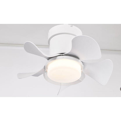 21 inch Ceiling Fan with 3 Color Temperatures Light and Remote Control DC Motor Powerful and low noise Small Space ceiling fan for Kitchen Bedroom Dining room Toilet Patio (Matte White)