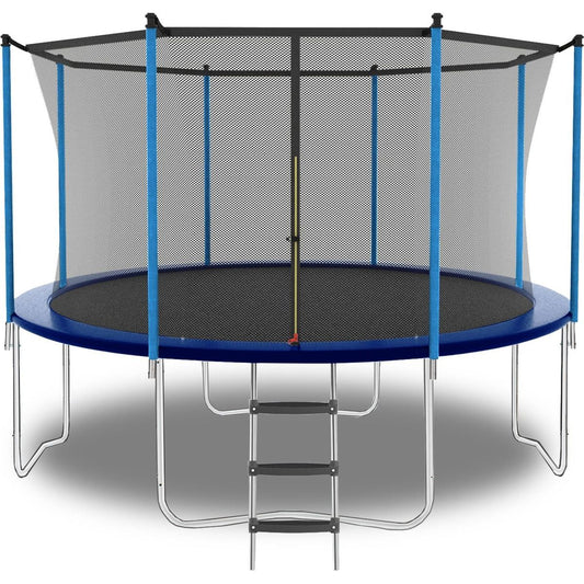 12ft Outdoor Toddler Trampoline with Enclosure Safety Net Jumping Fun Trampoline, heavy-duty jump pads, spring-loaded for children and adults, Gifts for Boys/Girls