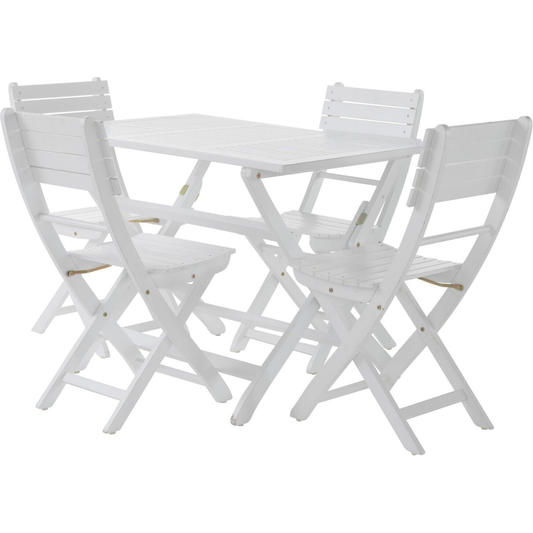 POSITANO FOLDABLE DINING SET, WHITE
