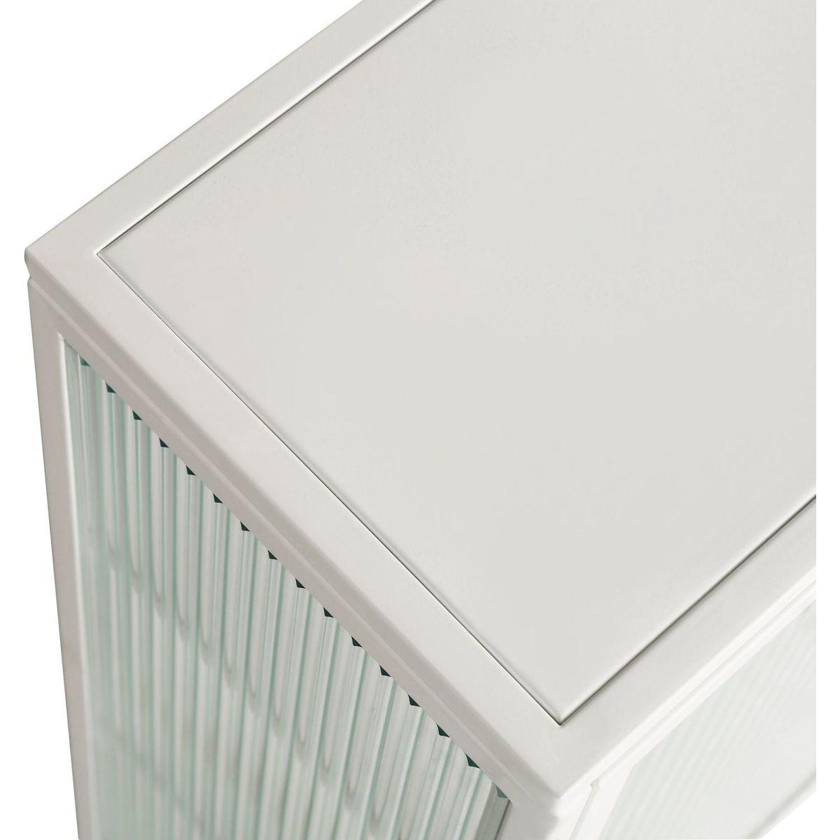 27.56"Glass Doors Modern Two-door Wall Cabinet with Featuring Three-tier Storage for Entryway Living Room Bathroom Dining Room,White