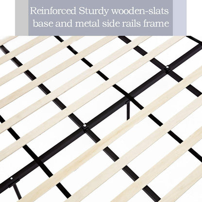 Upholstered King Bed / 54" High Headboard / Traditional Hand Buttoned Tufting / Nailhead Trim Wingback / No Box Spring Needed / Easy Assembly / Ivory Velvet