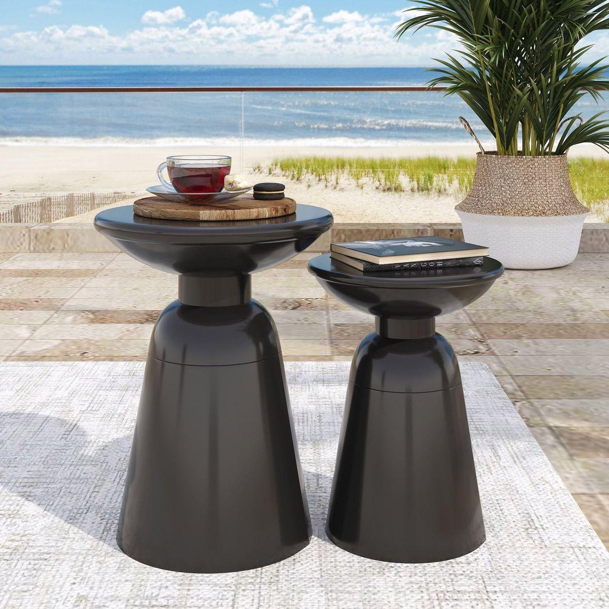 Metal S/2 end table