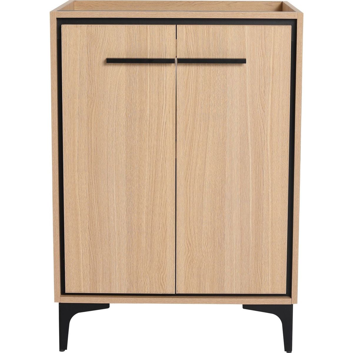 24" Bathroom Vanity without Top Sink, Modern Bathroom Storage Cabinet with 2 Soft Closing Doors, Single Sink Bathroom Vanity