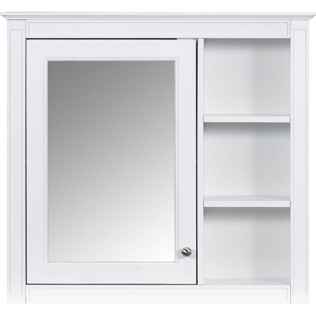 30" x 28" Medicine Cabinet, Wall Mounted Bathroom Storage Cabinet, Modern Bathroom Wall Cabinet with Mirror,Medicine Cabinet, Mirror Cabinet with 3 Open Shelves (Not Include Bathroom Vanity)