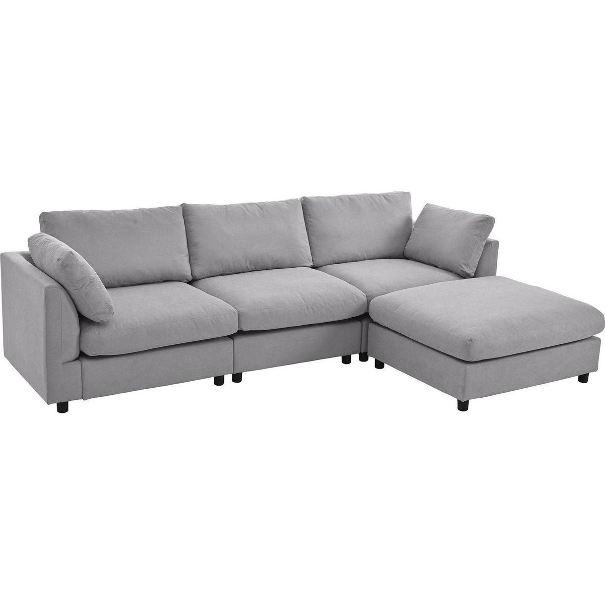 Upholstery Convertible Sectional Sofa, L Shaped Couch with Reversible Chaise