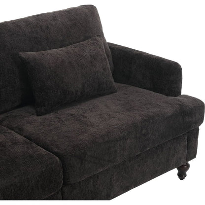 Modern chenille Fabric Loveseat, 2-Seat Upholstered Loveseat Sofa Modern Couch