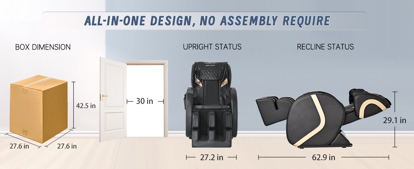 Massage Chair Recliner with Zero Gravity with Full Body Air Pressure