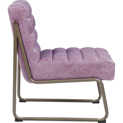 Loria Accent Chair in Wisteria Top Grain Leather