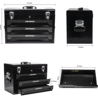 3 Drawers Tool Box with Tool Set