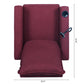 Recliner Chairs for Adults, Adjustable Recliner Sofa with Mobile Phone Holder & Cup Holder, Modern Reclining Chairs Fabric Push Back Recliner Chairs for Living Room, Bedroom, RED