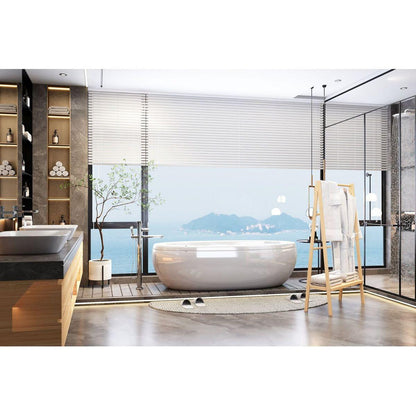 Bamboo Ladder Towel Rack with Storage Shelf