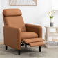 Modern Artistic Color Design Adjustable Recliner Chair PU Leather for Living Room Bedroom Home Theater, Burnt Orange