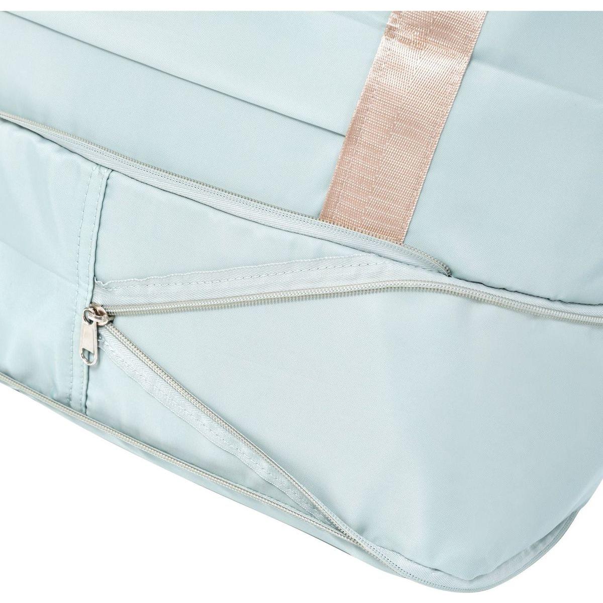 Luggage Sets 4 Piece, Expandable ABS Durable Suitcase with Travel Bag, Carry On Luggage Suitcase Set with 360 Spinner Wheels, Grey Green