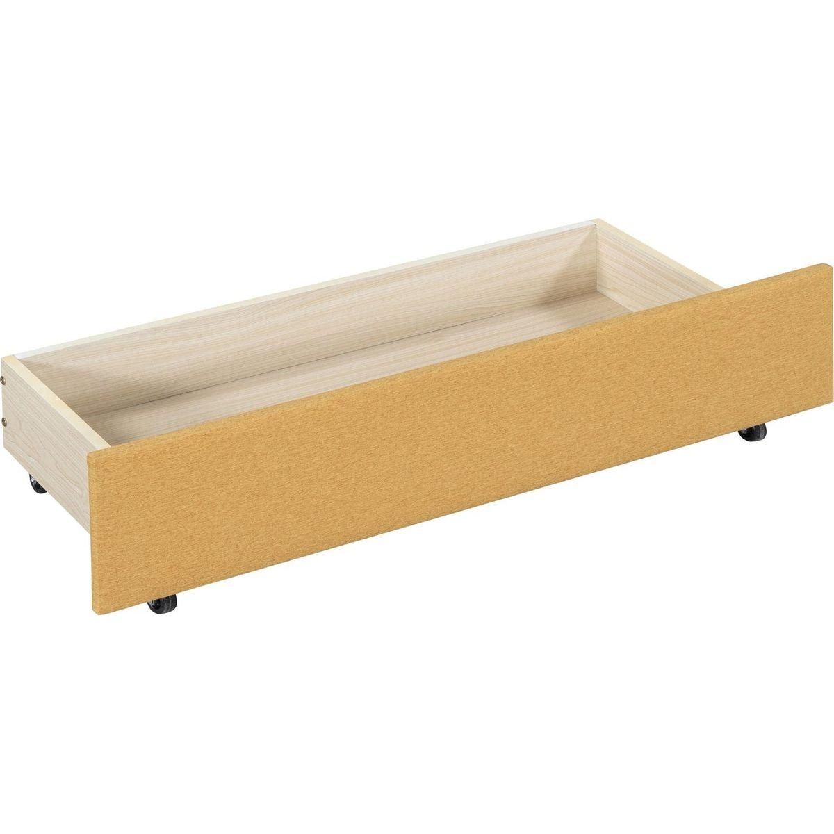 Full Size Upholstered Daybed with 2 Storage Drawers Sofa Bed Frame No Box Spring Needed, Linen Fabric (Yellow)