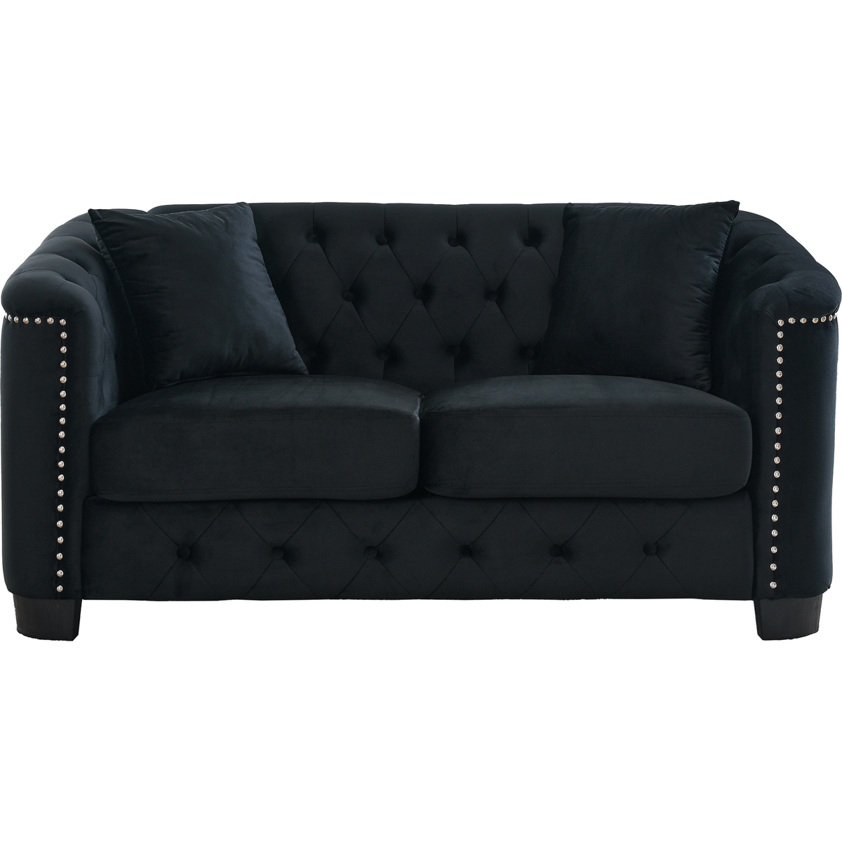 3-seater + 2-seater Combination sofa.Velvet black