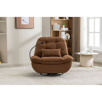 Power Recliner Swivel Glider USB Charger With Bluetooth Music Player Different Function Sleep Working Game and Leisure Model Grey