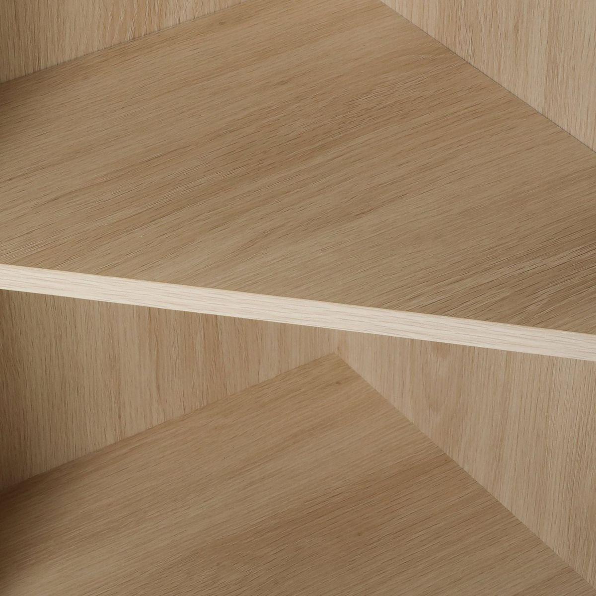 Corner cabinet, Rattan door,Freestanding Corner Tables For Small Spaces, Corner Shelf Stand For Living Room, Kitchen, Bathroom, Bedroom