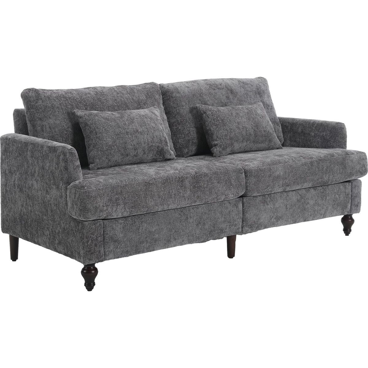 Modern chenille Fabric Loveseat, 2-Seat Upholstered Loveseat Sofa Modern Couch