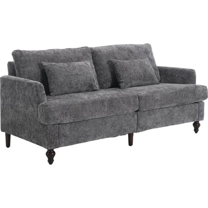 Modern chenille Fabric Loveseat, 2-Seat Upholstered Loveseat Sofa Modern Couch