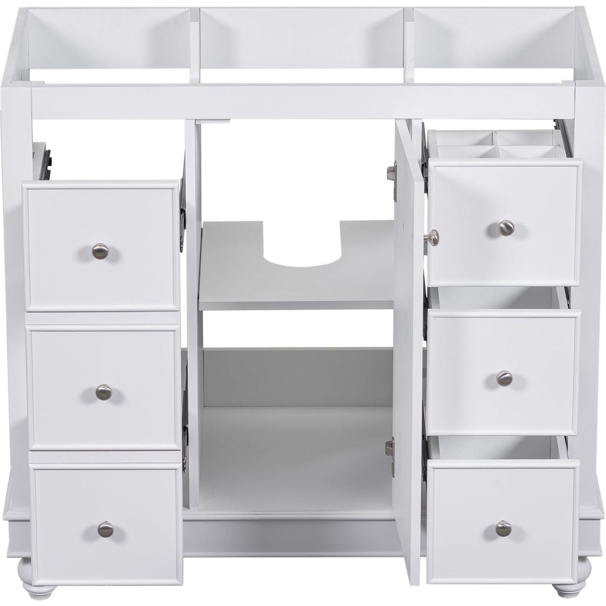 [Cabinet Only] 36" White Bathroom vanity(Sink not included)