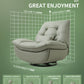 smart multifunction recliner chair electric grey feather