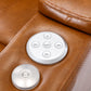 Power Motion Recliner with USB Charging Port and Hidden Arm Storage, Home Theater Seating with Convenient Cup Holder Design, and stereo(Light Brown)