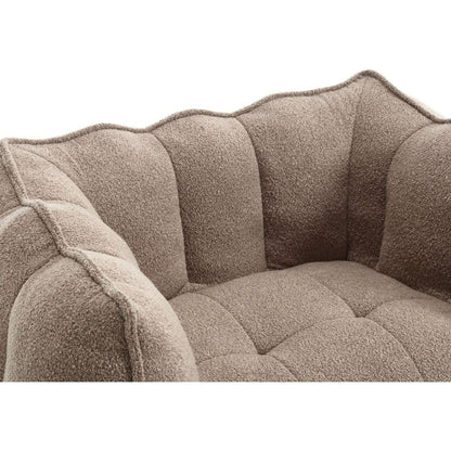 Soft Bean Bag Chair with High Resilient Foam(Chips)for living room and bedroom,Comfortable Square Lazy Sofa with Footstool, Cover for Adults to Gaming, Reading, and Watching TV - Streamdale Furniture
