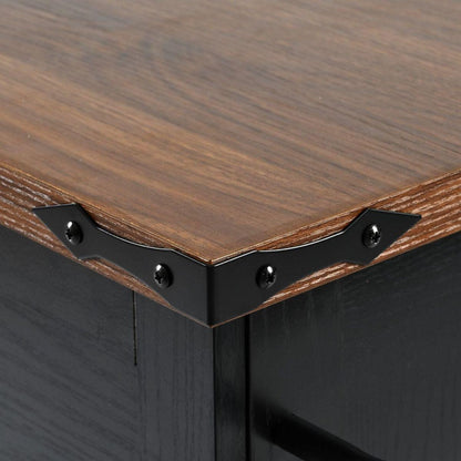 54.5" Farmhouse Kitchen Island with Power Outlet, Kitchen Storage Island with Internal Storage Rack, Drop Leaf, Spice Rack, Rolling Kitchen Cart on Wheels, for Home, Kitchen and Dining Room,Black