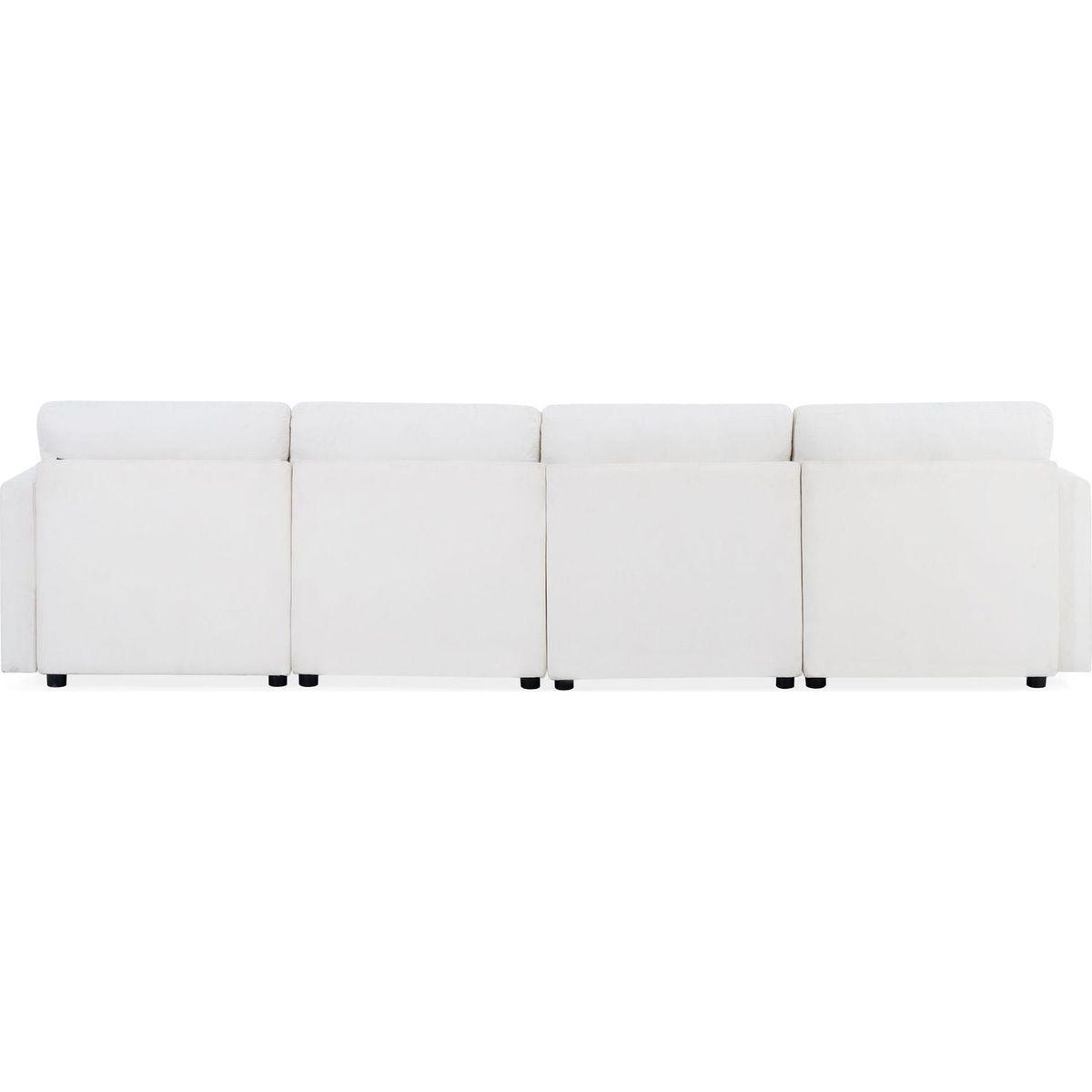 Modern Large Sectional Sofa, U-Shape Modular Sectional Couch with Storage Function,123" Sofa Bed with Ottoman,6 Seat Sectionals Chaise for Living Room,Chenille