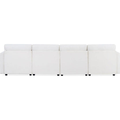 Modern Large Sectional Sofa, U-Shape Modular Sectional Couch with Storage Function,123" Sofa Bed with Ottoman,6 Seat Sectionals Chaise for Living Room,Chenille
