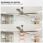 60" Modern Wood Ceiling Fan with Light and Remote Control,6-Speed Noiseless Reversible DC Motor, Ceiling Fan for Kitchen Dining Living Room