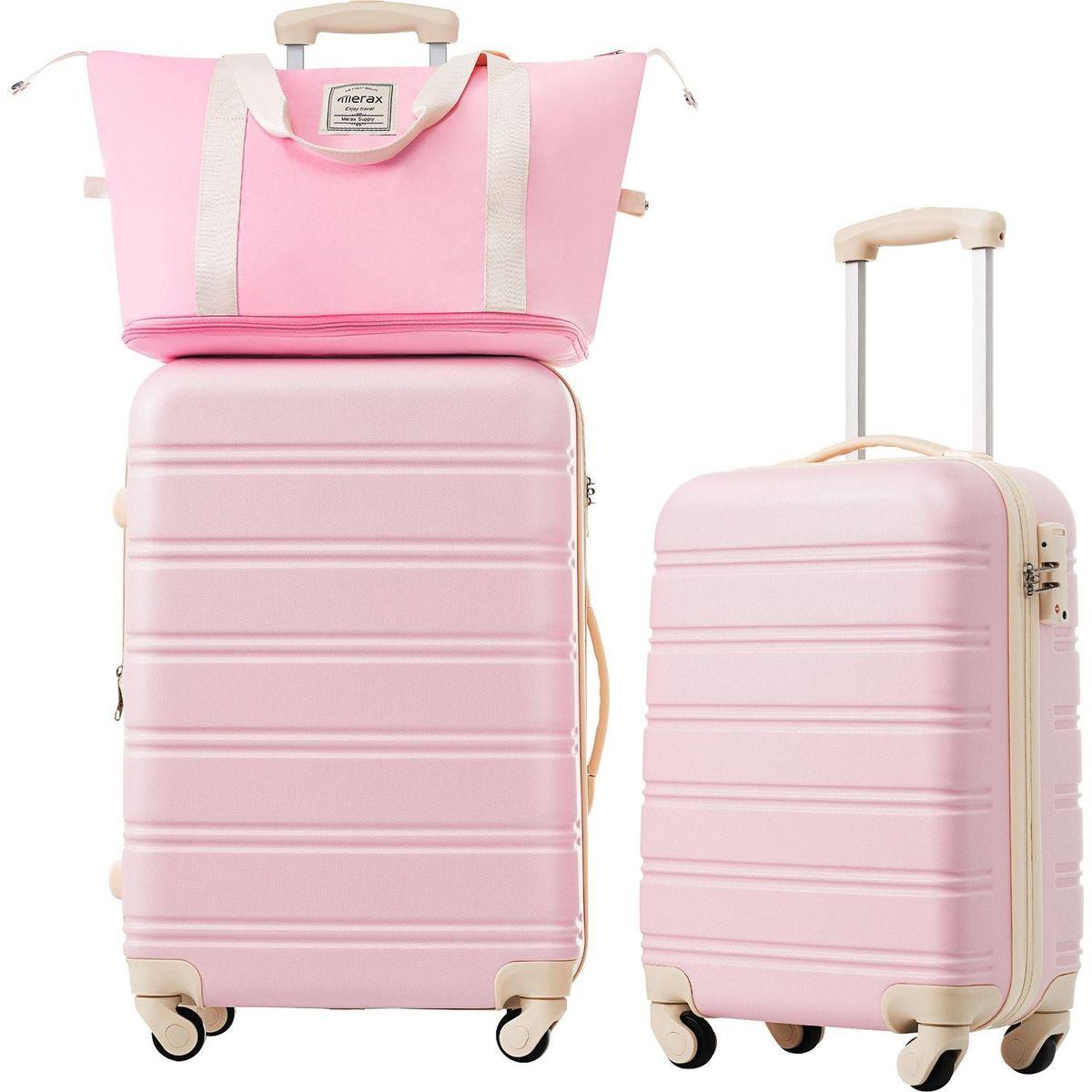 Hardshell Luggage Sets 2Pcs + Bag Spinner Suitcase with TSA Lock Lightweight 20" + 24"