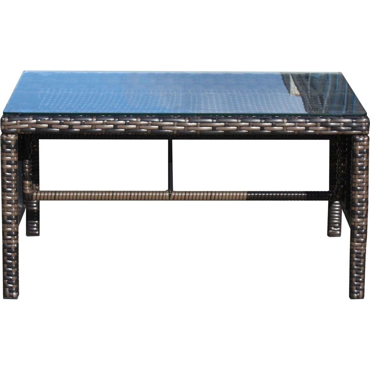 Outdoor patio Furniture 1 Coffee Table with clear tempered glass