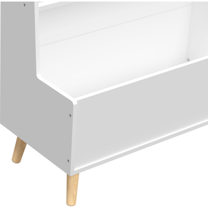 Kids Bookshelf, Book and Magazine Rack, Book Organizer, toy Storage Cabinet Organizer, White