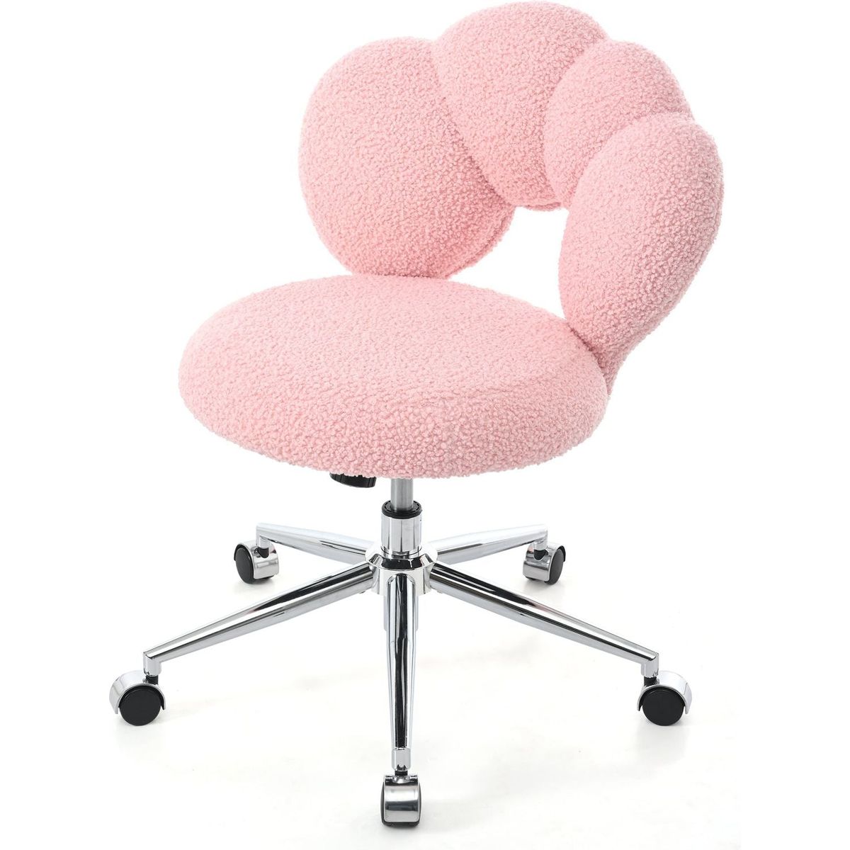 360Swivel Height Adjustable,Swivel Chair,Teddy fabric,home office chair