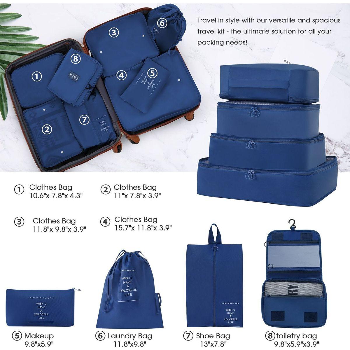 Hardshell Luggage Sets 4 pcs + Bag Spinner Suitcase with TSA Lock Lightweight-16"+20"+24"+28" Luggages